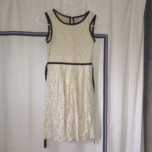 cream/white lace dress